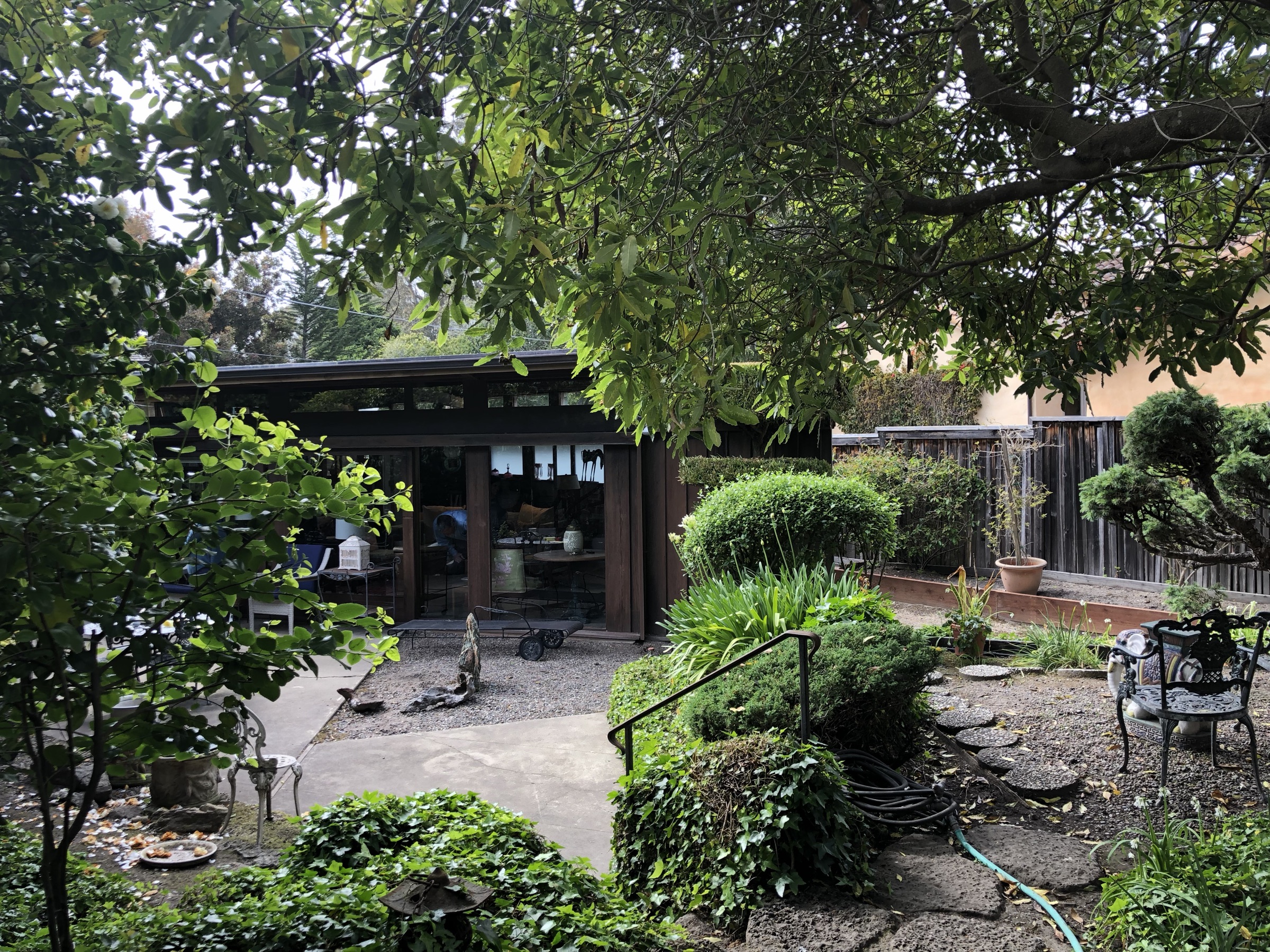 The Chapman House seen through its garden