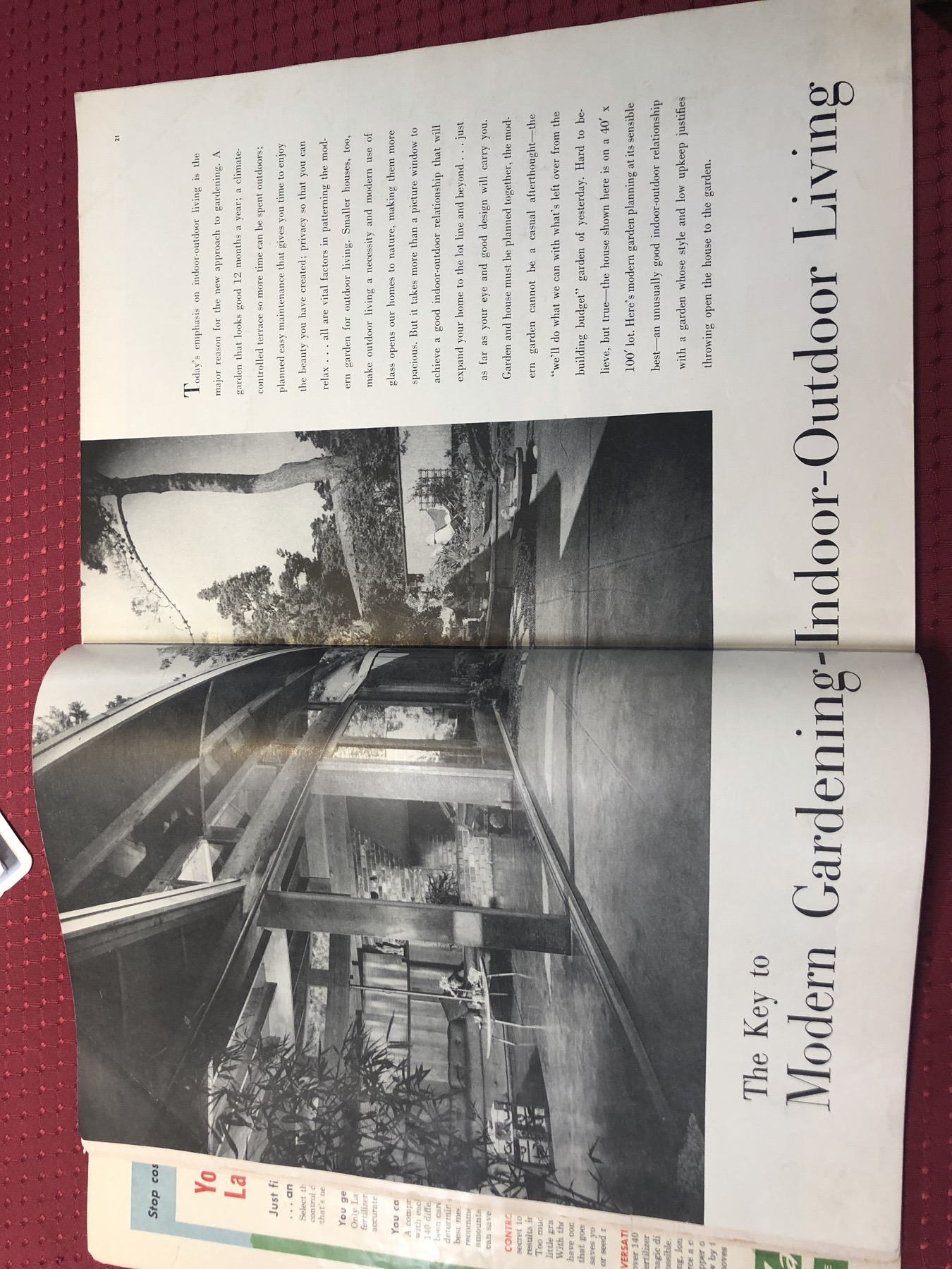 Working photograph of a magazine page associated with the Chapman House